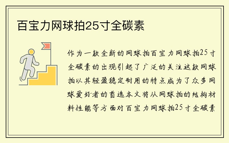 百宝力网球拍25寸全碳素